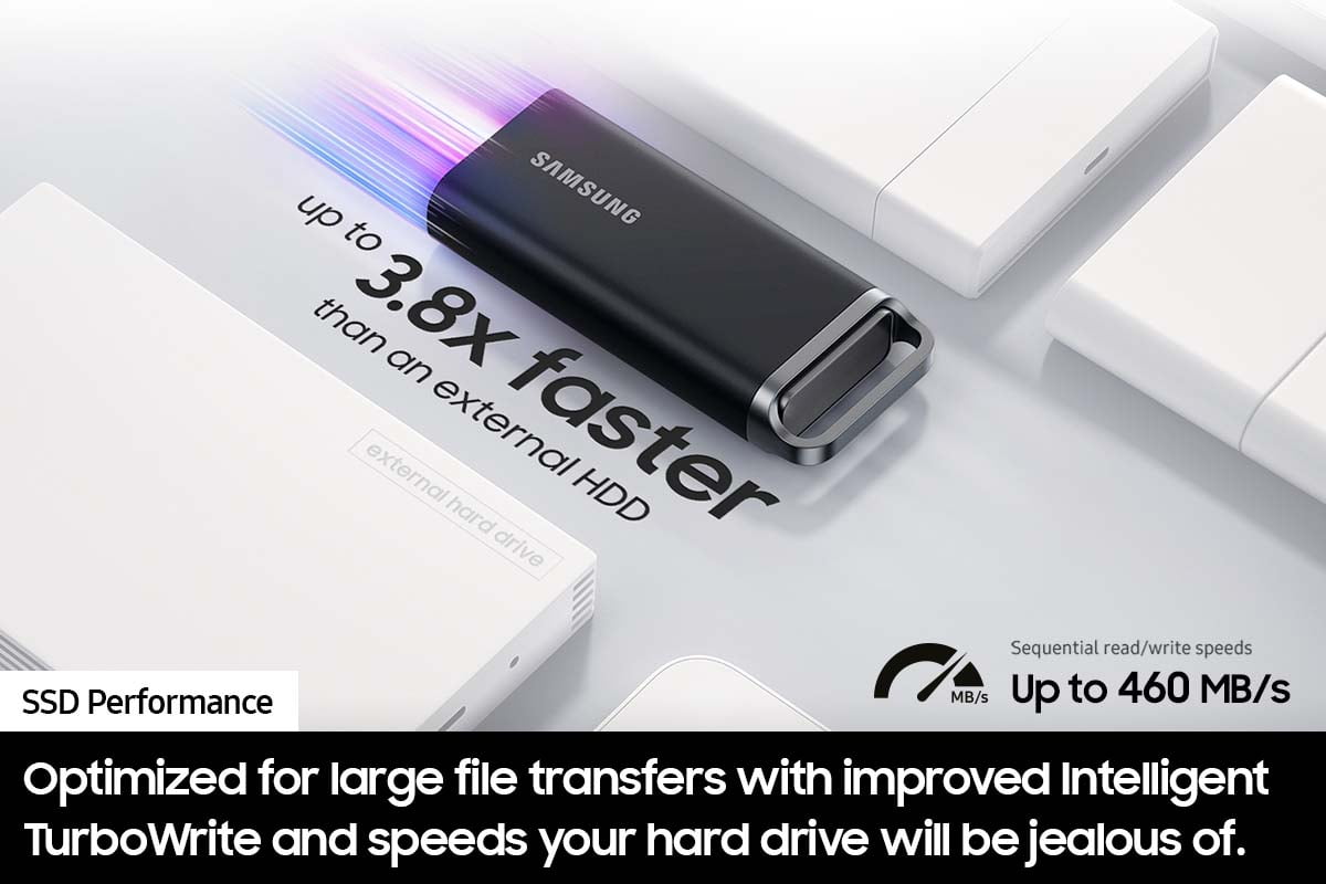 Samsung Portable SSD T5 2TB (USBケーブル無し) Samsung T5 2TB USB