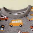 thumbnail image 4 of HCNTES Baby Boy Winter Clothes Baby Boy Clothes Fall 6 12 18 Months 2T 3T Cute Retro Car Graphic Long Sleeve Pullover Tops & Pant Sets Toddler Outfits, 4 of 6