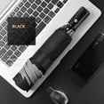 thumbnail image 3 of BKER Automatic Umbrella Reverse Folding Business Umbrella With Reflective Strips, 3 of 3