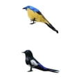thumbnail image 1 of Estatuilla Pieles Artificiales Urraca Animal + Decoración Pequeño Pájaro, 1 of 9