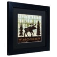 thumbnail image 3 of Trademark Fine Art "Simple Living Moose" Canvas Art by Michael Mullan, Black Matte, Black Frame, 3 of 5