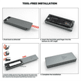 thumbnail image 1 of Smart M.2 NVMe / SATA SSD Enclosure, USB 3.2 Gen 2 10Gbps, External M2 Adapter Case Support M-Key B +M Key UASP RTL9210, 1 of 7