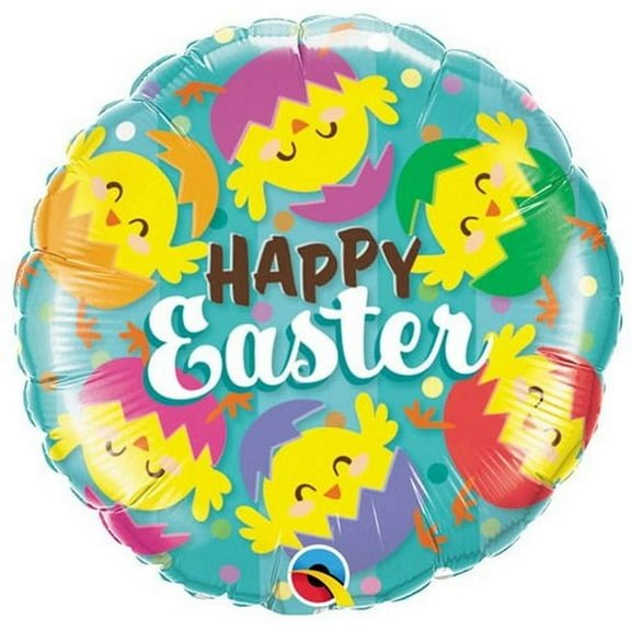 Qualatex 24010 Happy Easter Hatched Chicks, 18", Multicolor