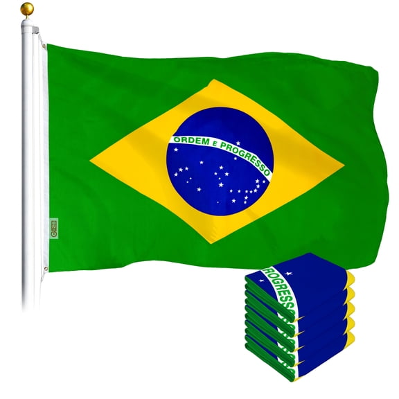 Brazil Brazilian Flag 3x5FT 5-Pack Printed Polyester By G128