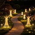 thumbnail image 4 of AZXY Solar Garden Stake Lights, Angel Solar Christmas Stake Light, Waterproof Outdoor LED Pathway Light, Auto On Off Angel Yard Ornament for Lawn Patio Walkway Christmas Holiday Decorations, 4 of 9
