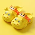 thumbnail image 2 of XXWXYD Carton Cow Slippers for Kids, Non-Slip Animal House Shoes with Soft Sole for Baby Toddler Boys Girls Indoor Play, 2 of 8