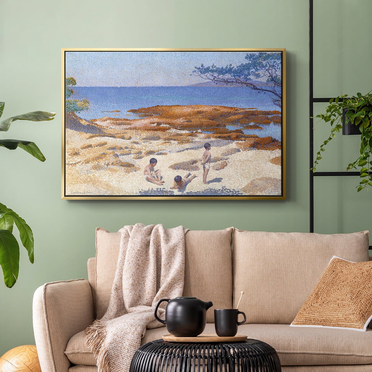 Vintage Landscape-CXXII By Wexford Home Framed in Gold Wood Gallery Wrapped Canvas 27 in. x 41 in.