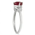 thumbnail image 2 of SZUL Women's 1.80 Carat Diamond and Ruby Ring in 10K White Gold, 2 of 3