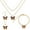 Yellow, variant on Xinyolin 1 Set Dual Layers Butterflies Necklace Elegant Earrings Rhinestone Inlay Bracelet Jewelry Kit Fashion Accessories Gift