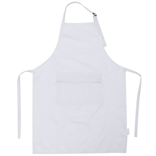 Delantal largo impermeable con bolsillos Delantal ajustable de PVC para restaurante Chef Hot Pot (blanco)