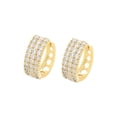 thumbnail image 1 of Hermosas Arracadas Anchas Para Dama Swarovski Oro 14K Lam dorado Unitalla, 1 of 7