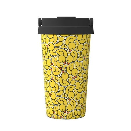 

Pofeuu Duck1 Print Coffee Mug Iced Coffee Tumbler Cup Double Wall Vacuum Leak-Proof Thermos Mug CoffeeThermos Travel Mug
