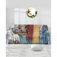thumbnail image 2 of Vintage Floral Sofa Covers for 3 Cushion, Washable Couch Cover for Sectional Sofa Slipcovers with Tassel, Farmhouse Botanical Flowers Loveseat Covers Futon Cover Blanket 71''x118'', 2 of 8