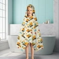 thumbnail image 6 of Cartoon Construction Vehicles Clouds Hooded Bath Towel，50"x30" for Ages 3 To 12 Kids, Quick Dry Lightweight Soft Microfiber Hood Beach Towel Cover Up for Kids, 6 of 7