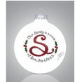 thumbnail image 2 of Letter S Our Family is a Circle of Love Monogram Glass Ball Christmas Ornament, 2 of 5