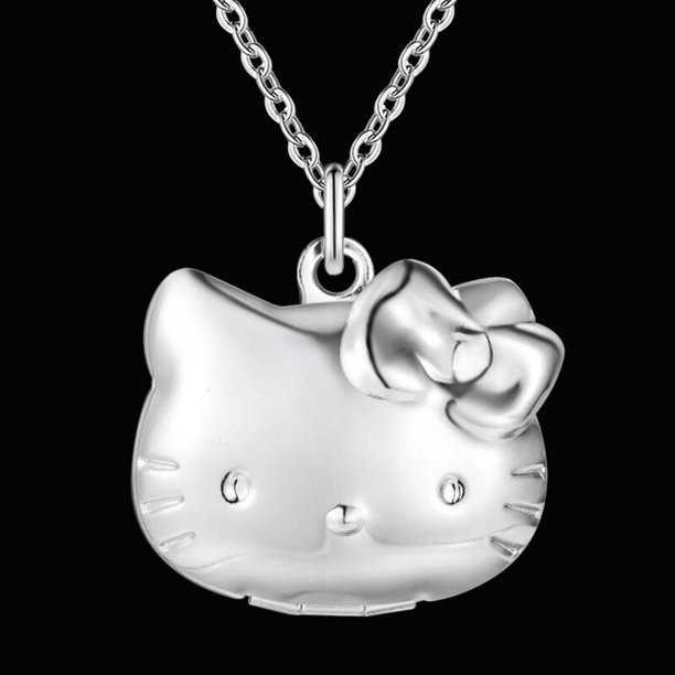 Collar colgante de gato encantador URMYLADY de Plata esterlina 925 para mujer