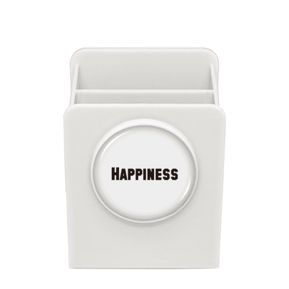 Happiness Word Inspirational Quote Sayings Desk Pencil Holder Cup Pen Organizer