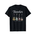 thumbnail image 1 of Cotton Short Sleeve Fender Vintage Guitar Lineup T-Shirt for Men Women, 1 of 6