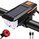 thumbnail image 1 of Juego de Luces y Bocina para Bicicleta JAMW Energía Solar Recargable por USB Luz Trasera Delantera Altavoz LED Naranja, 1 of 5