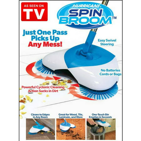 As Seen on TV Hurricane Spin Broom, Wireless (Best Kitchen Floor Broom)