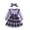 Purple, variant on TTUHYWXI Baby Girl Clothes Ruffles Plaid Long Sleeve Dress with Bow Headband Fall Winter Outfit (Red,6-9M)