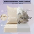 thumbnail image 6 of Yacona Outdoor Chair Cushions Set, 24x24in Patio Furniture Cushions with Two Replaceable Covers, for Patio Furniture Chair Sofa, Beige, 6 of 8