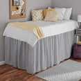 thumbnail image 2 of LINEN SHEETS Dorm Bed Skirt- 100% Microfiber College Dorm Bed Skirt, 36" Drop Twin-XL Size- Light Gray Solid, 2 of 7