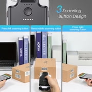 Eyoyo QR Code Scanner Bluetooth Wireless Barcode Scanner Phone Back Clip 1D 2D EAN UPC PC Warehouse Inventory Reader