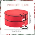 thumbnail image 3 of Christmas Decor Home Textile Storage Wreath Storage Container Christmas Wreath Storage Bag 2 Layer Storage Thickened Cloth Water Proof Material With Zipper Reinforced Handle Dusts Proof Red, 3 of 5