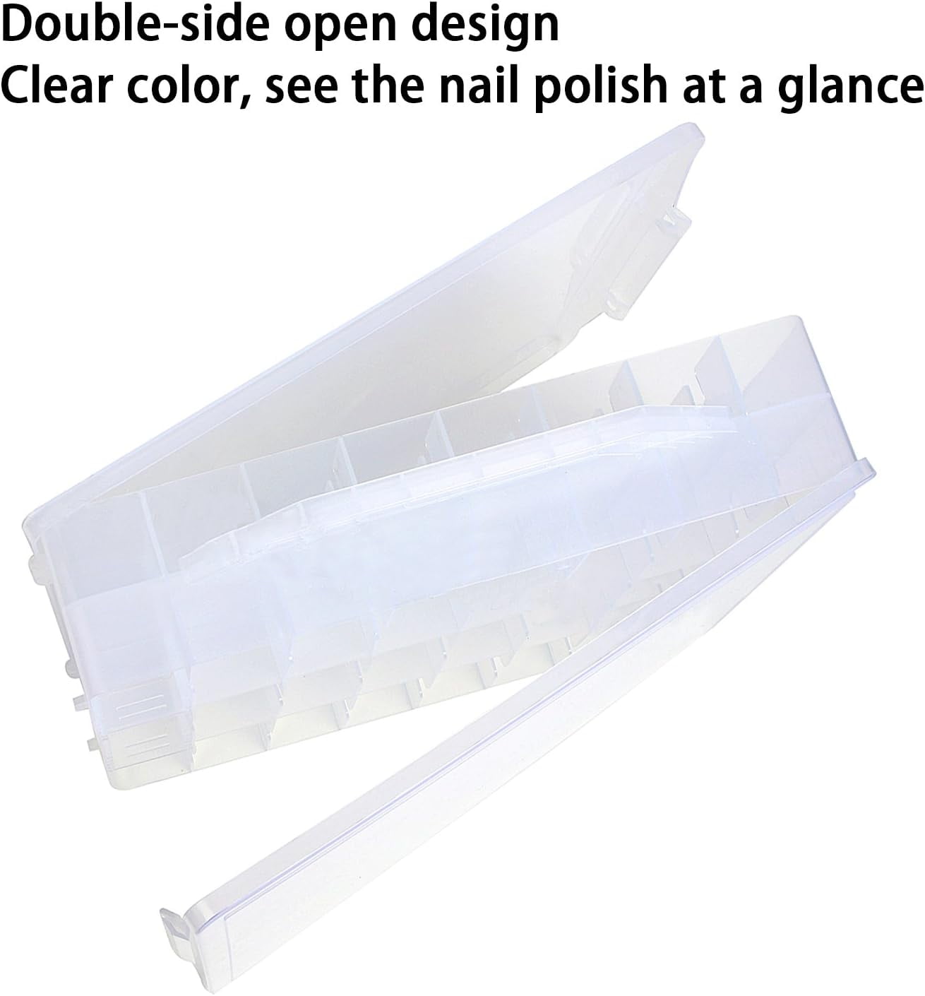 MRSXXNTY Universal Nail Polish Holder Organizer for 48 Bottles Adjustable Dividers Space Saver