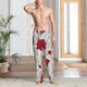 thumbnail image 2 of Fotbe Leaves And Anemone Pantalones de Pijama para Hombre, Pantalones de Dormir, Pantalones de Casa con Cintura Ajustable y Bolsillos-3X-Large, 2 of 6