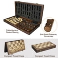 thumbnail image 5 of Magnetic Wooden Chess Set for Adults Kids 15'' Chess Board with Handmade Pieces, Folding Portable Travel Unique Chess Sets Game for Tournament Professional Beginner, 5 of 8