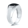 thumbnail image 2 of SZUL Women's 10K White Gold Onyx and Diamond Men's Ring, 2 of 5