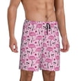 thumbnail image 2 of Kdxio Cute Watermelon Flamingo Print Mens Sleep Shorts Bottoms Soft Comfy Pajama Wear Pants with Drawstring Pockets, 2 of 7
