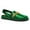 Green, variant on Women Round Toe Chains Slingback Flats Elastic Strap Heeled Loafers Casual Daily Dress Walking Shoes Size 10 Fuchsia