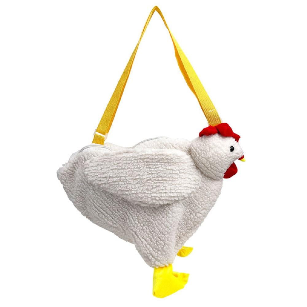 Chicken Purse Chicken Bag Fluffy Hen Crossbody Bag Plush Handbags Cartoon Shoulder bag For Girls Women 
