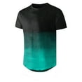 thumbnail image 3 of hoksml Mens Athletic Slim T-Shirt Contrast Color Tee Gradient Short-Sleeve Summer Tops Crew Neck Casual Shirts Workout Tshirts Gym Shirts, 3 of 3