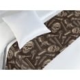 thumbnail image 3 of Old School Bed Runner, Traditional Style Illustrated Skull and Tattoo Machine Drawing Print, Decorative Accent Bedding Scarf for Hotels Homes & Guest Rooms, Twin, Dark Cocoa Warm Taupe, by Ambesonne, 3 of 3