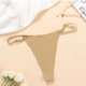 thumbnail image 4 of Gibobby Bikini elástico algodón Sexy T pantalones sin costuras algodón transpirable delicado anillo Metal mujeres G String pantalones (Beige, XL), 4 of 4