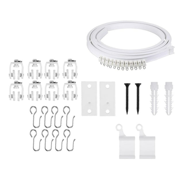 veasfak Ceiling Curtain Track Set Accessories for RV Curtains Bay Window Bunk Bed