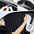 thumbnail image 3 of 2 Pcs Voiture Fenêtre Shade.privacy Stores Magnétiques Rideaux.car Fenêtre Rideaux Voiture, 3 of 5