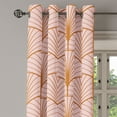 thumbnail image 2 of Ambesonne Art Deco Grommet Curtain, Blush Geometric Circles, 50"x84", Cinnamon and Blush, 2 of 5