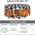 thumbnail image 2 of Nappe d'Automne pour l'Action de Grâce Ronde 60 Pouces, Nappe de Table Citrouille de Récolte d'Automne, Nappe à Carreaux Noir Blanc Gris en Polyester Imperméable Décor Cadeaux pour Fête de Vacances Pique-Nique, 2 of 5
