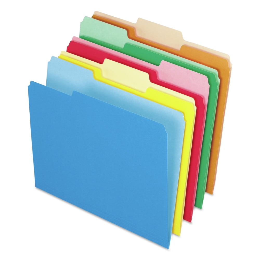 Pendaflex 4210 1/3 ASST 1/3 Cut Tab Letter Size Interior File Folders