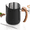 Black, variant on Milk Frothing Pitcher,20oz/600ml Steaming Milk Frother Pitcher,Stainless Steel Espresso Machine Accessories for Coffee Bar,Milk Coffee Latte Art,Barista Steam Pitcher Milk Jug Cup