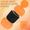 thumbnail image 6 of FRCOLOR Orange Plastic Desktop Trash Can with Clamshell Lid for Home Use Compact and 4.5 x 3.2 x 5.1 inches, 6 of 8