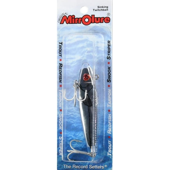MirrOlure Series III Floating Twitchbait Fishing Lure, Silver Luminescence