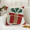 thumbnail image 5 of Moocorvic Christmas Red Pillow Covers 18x18, Velvet Embroidered Winter Decorative Cushion Covers for Couch Sofa Bed, 5 of 7