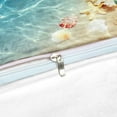 thumbnail image 5 of 3-Piece Beach Themed Bedding Set, Starfish & Seashell Print, Soft Microfiber, Zipper Closure, Kids Adullts' Ocean Bedroom Decor, Gift for Boys & Girls, 5 of 8
