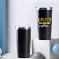 thumbnail image 4 of Kansas City Cup with Lids and Straws Insulated Stainless Steel Tumbler Travel Coffee Mug Football Gifts 20 Oz, 4 of 6